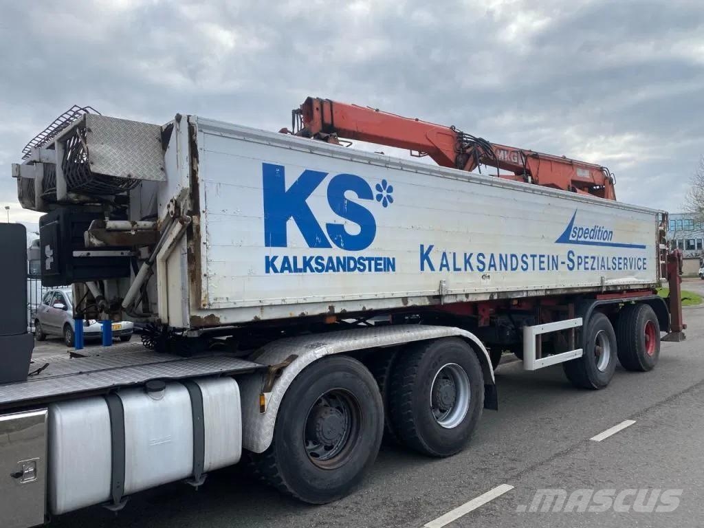 Orthaus 2 ASSIGE STEERING AXEL MKG HLK 330 VG CRANE Valníkové návesy/Návesy sa sklápacím bočnicami
