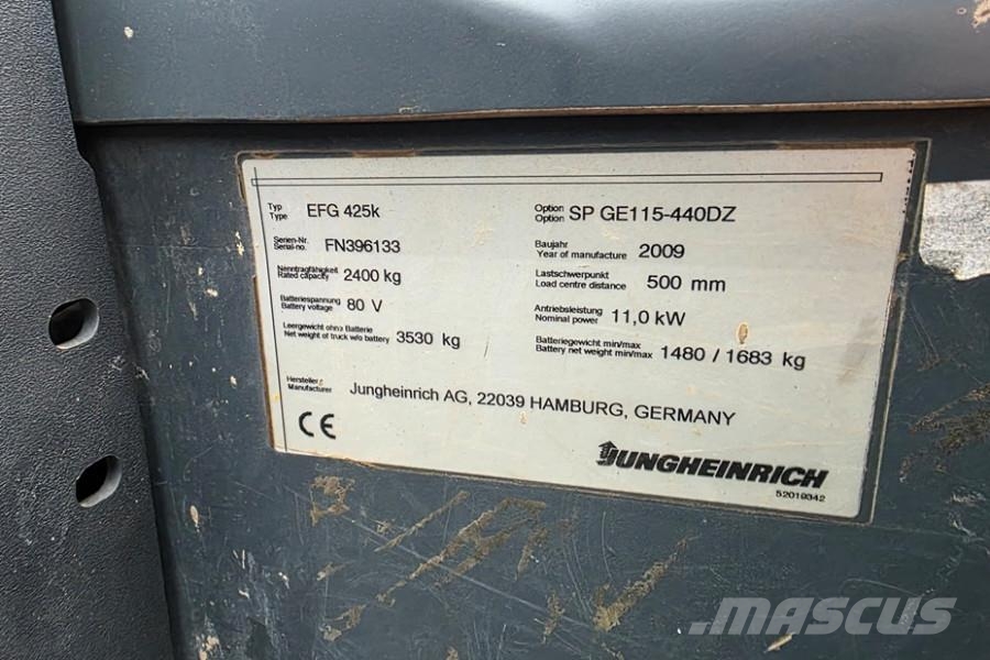 Jungheinrich EFG425K Electric, 2500kg Capacity, Lifting Height Diesel forklifts