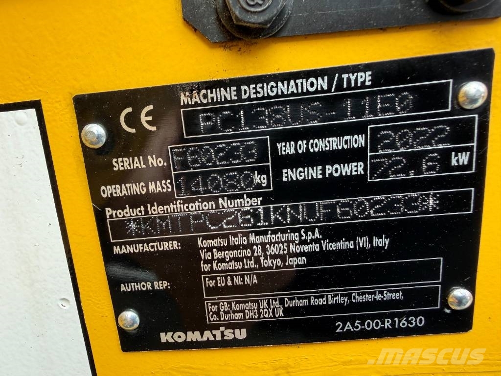 Komatsu PC138-11 Excavadoras sobre orugas