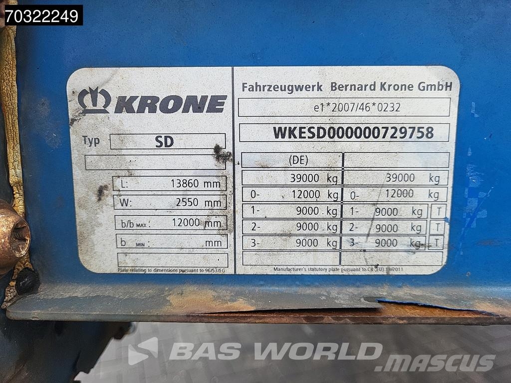 Krone SD Low Deck Schuifzeilen