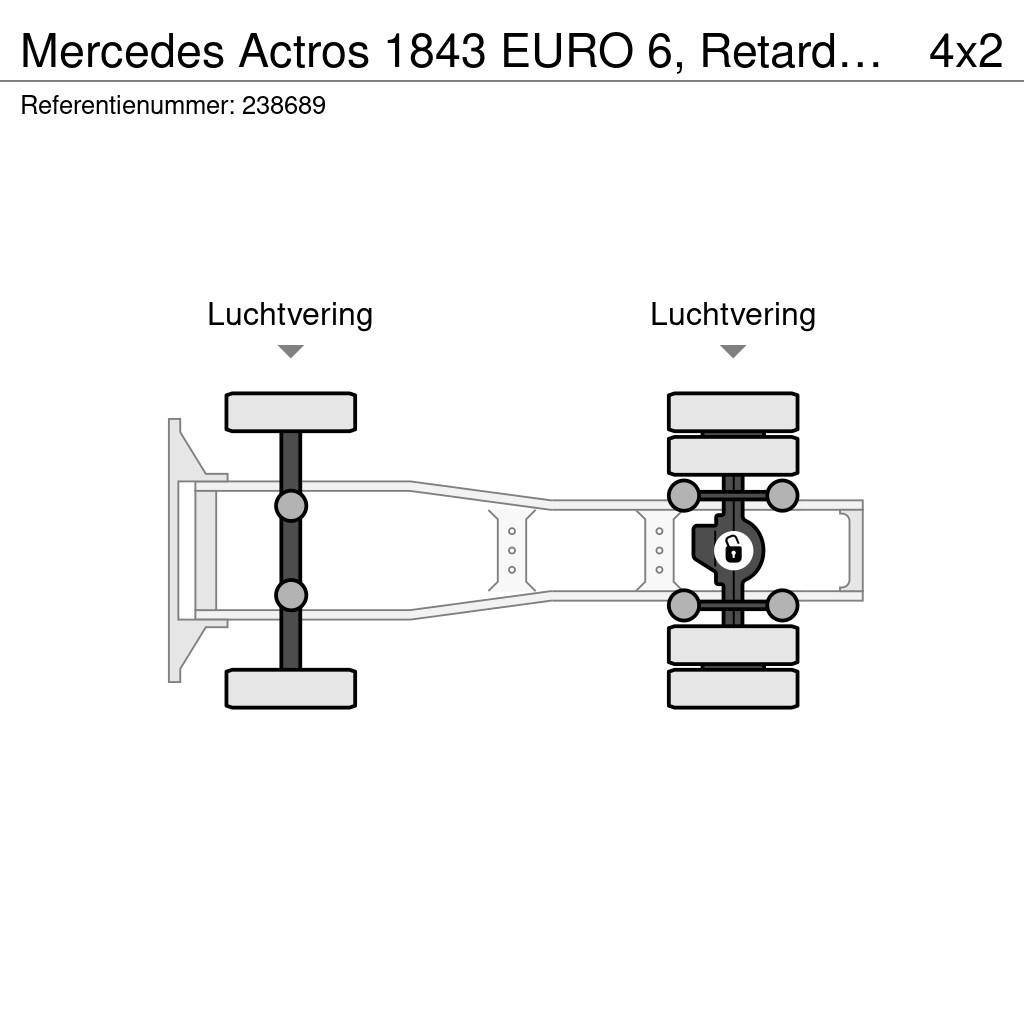 Mercedes-Benz Actros 1843 EURO 6, Retarder, PTO, Standairco Tractor Units