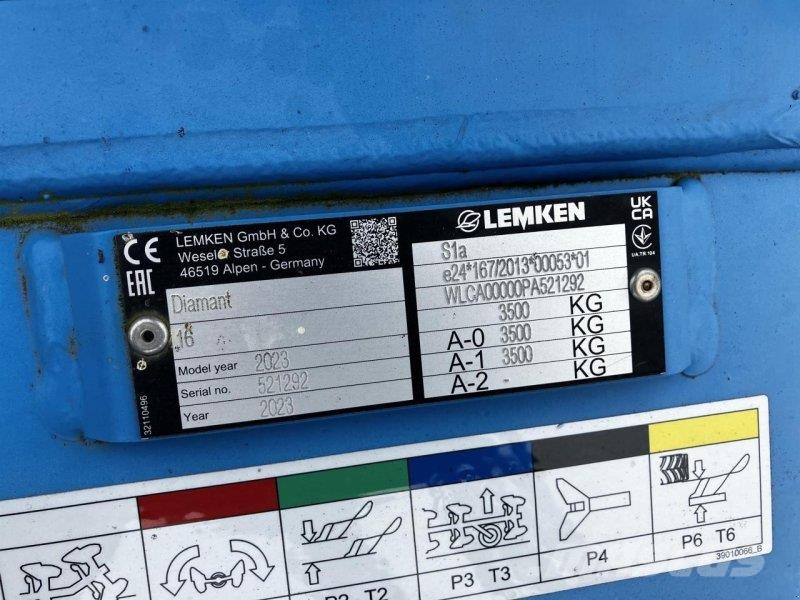 Lemken Diamant 16 VU 开沟机