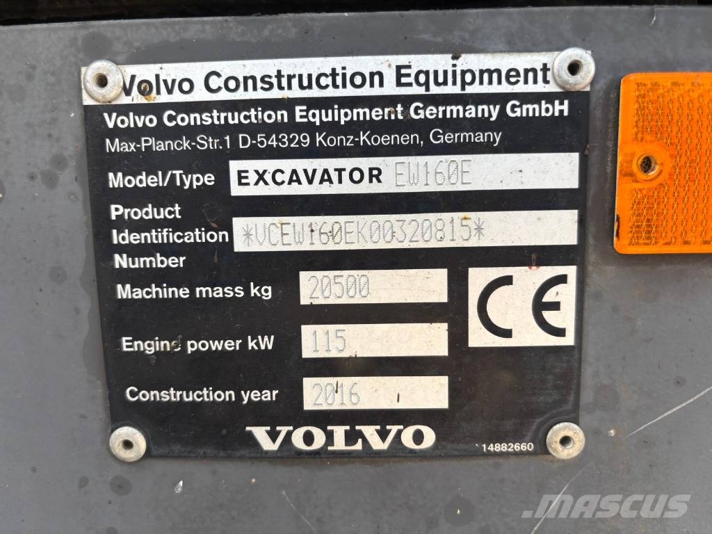 Volvo EW 160 E Pelle à déchets