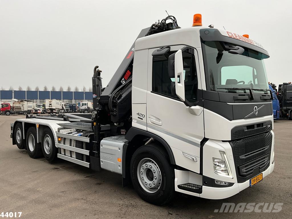 Volvo FM 420 8x2 Hiab 25 Tonmeter laadkraan + Welvaarts 吊鉤式起重車