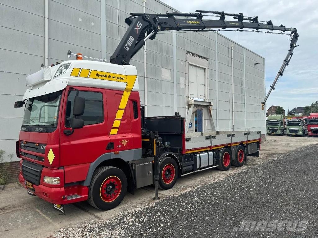 DAF CF 85.460 8X2 HIAB 477E-7 + JIB 75X + REMOTE CONTR رافعات صالحة لكل أنواع الطرق