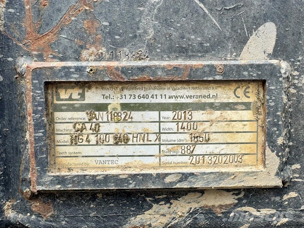 Vantec Excavation bucket HG4 CW40 Bakken