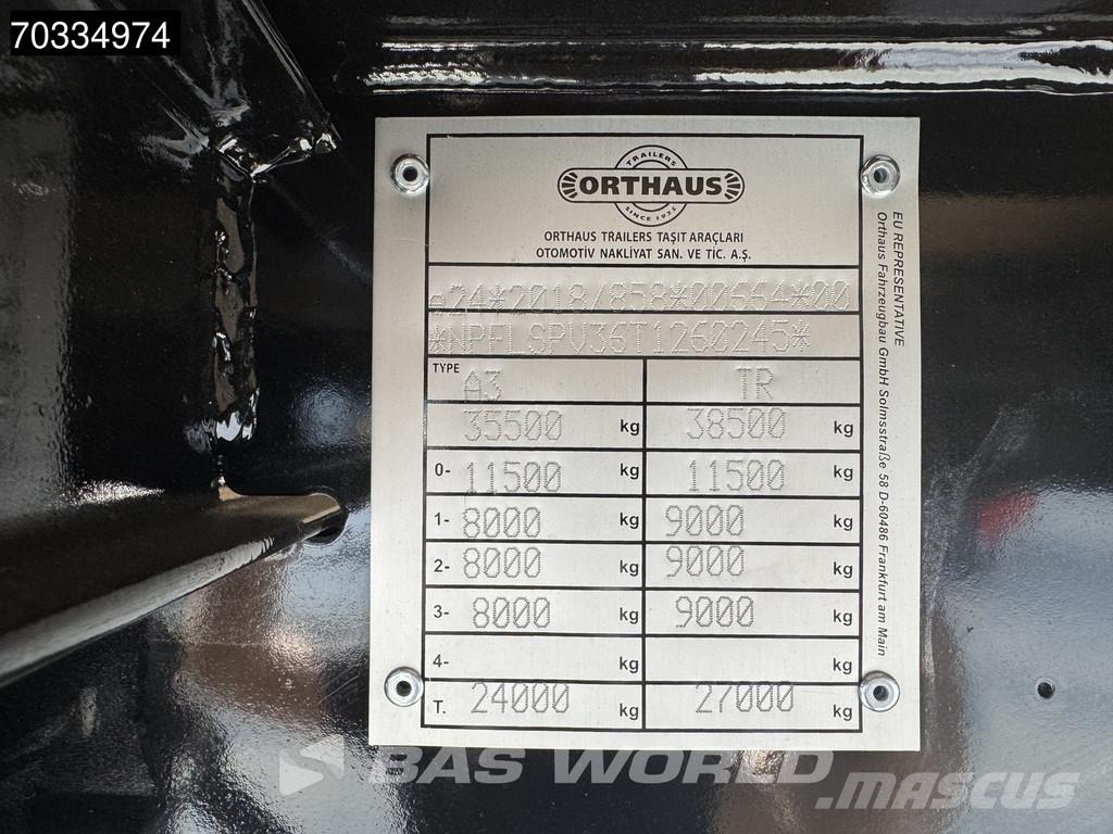 Orthaus A3 3 axles NEW Open SAF Lift Axle Flaktrailer