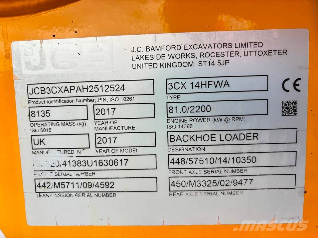 JCB 3 CX Contractor Backhoe loaders