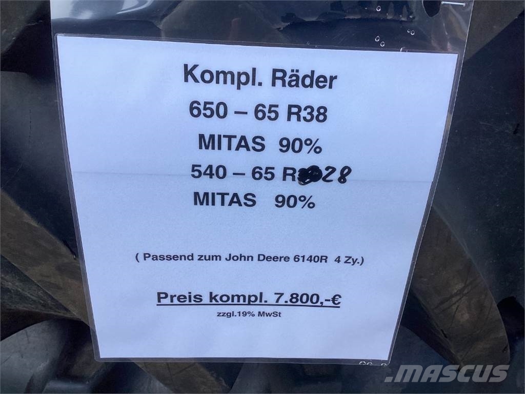 Mitas 650/65 R38 + 540/65R28 Tyres, wheels and rims