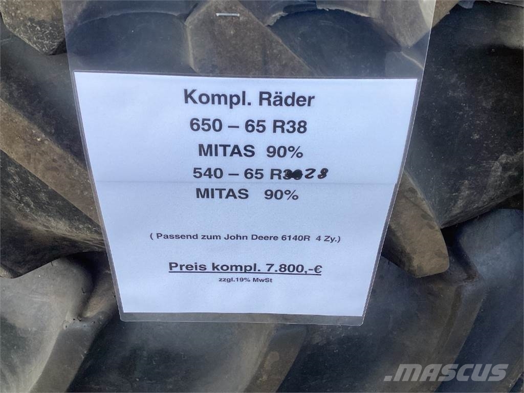 Mitas 650/65 R38 + 540/65R28 Tyres, wheels and rims