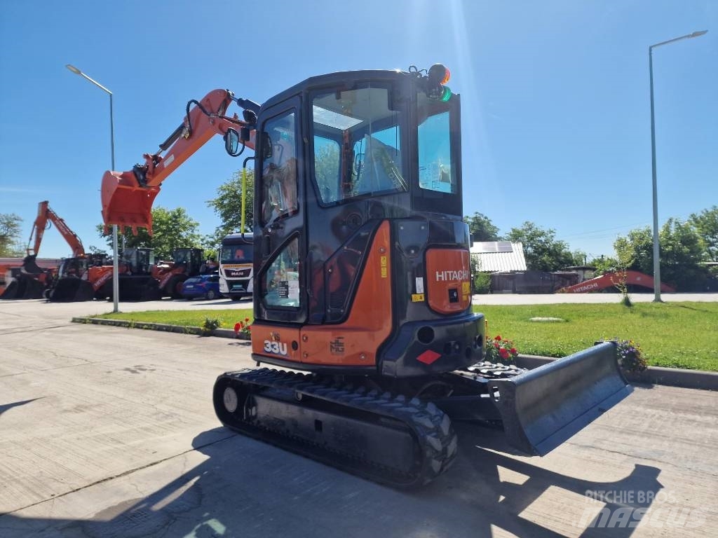 Hitachi ZX33U-6, Hydr quick coupler+3 new buckets, 2023