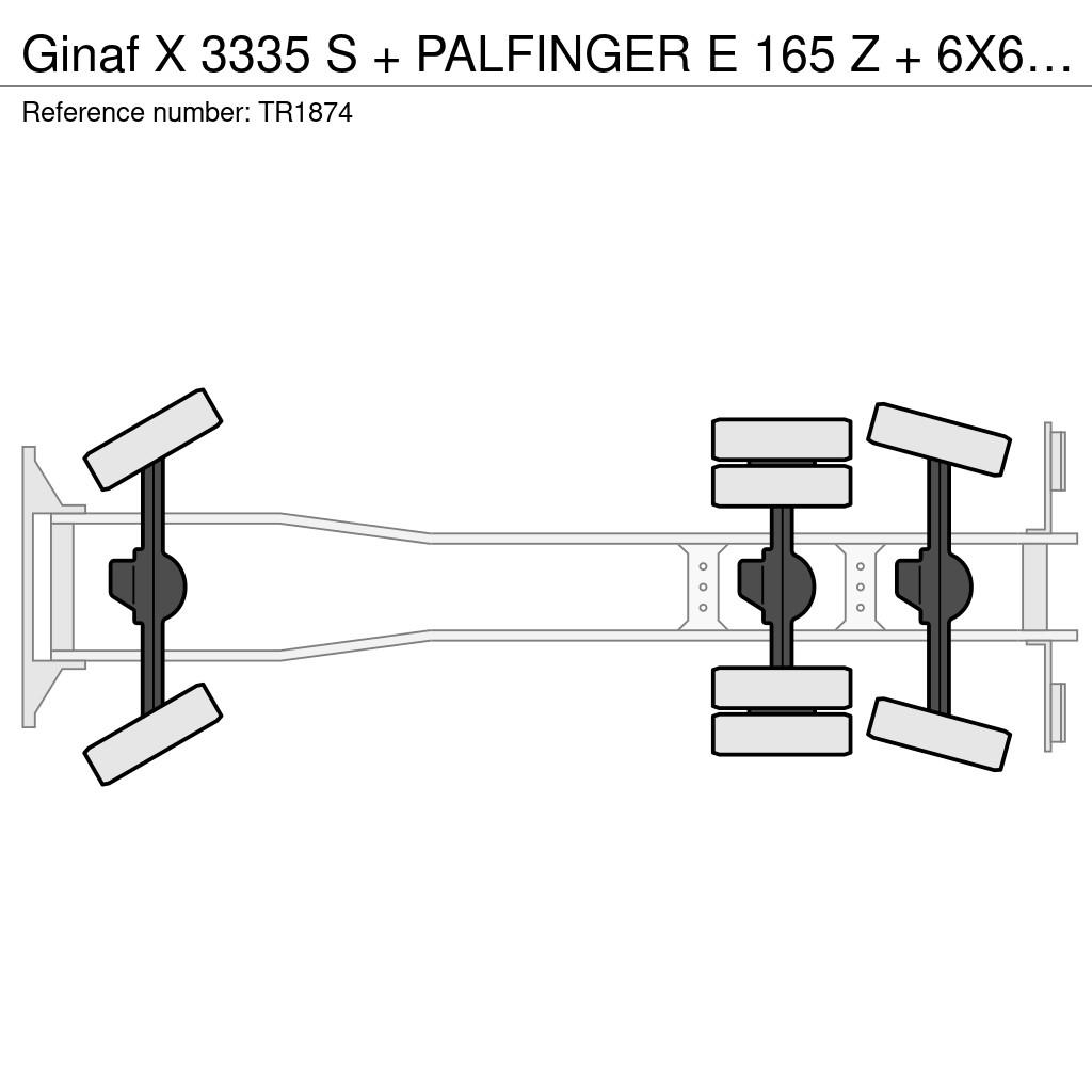 Ginaf X 3335 S + PALFINGER E 165 Z + 6X6 + MANUAL + 1458 رافعات صالحة لكل أنواع الطرق