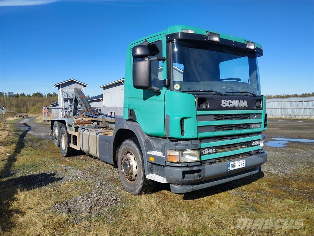 Scania 124G 6x2 شاحنات الرافعات الخطافية