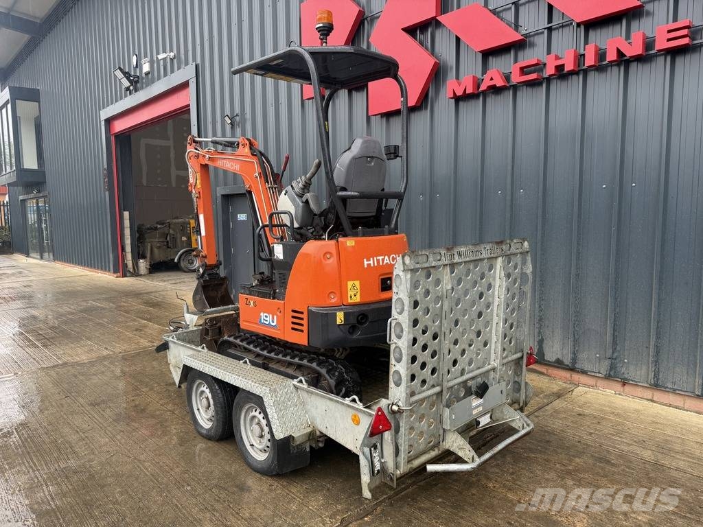 Hitachi ZX 19 U-5 1.9t mini excavator with Trailer حفارات صغيرة أقل من 7 طن (حفارات صغيرة)