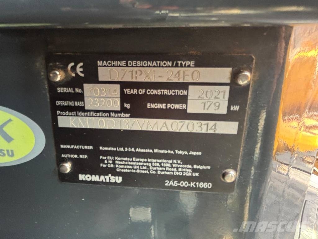 Komatsu D 71 PXi-24EO RIPPER GPS Bulldozer på larvebånd