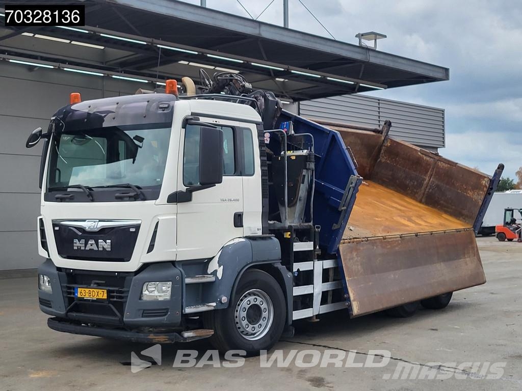 MAN TGS 28.360 TGS 6X2 NL-Truck HMF 1643 Z2 Crane 13m3 شاحنات قلابة