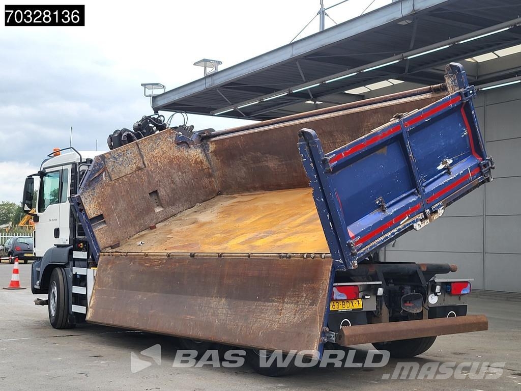 MAN TGS 28.360 TGS 6X2 NL-Truck HMF 1643 Z2 Crane 13m3 شاحنات قلابة