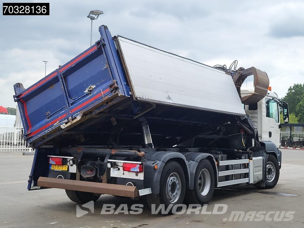 MAN TGS 28.360 TGS 6X2 NL-Truck HMF 1643 Z2 Crane 13m3 شاحنات قلابة