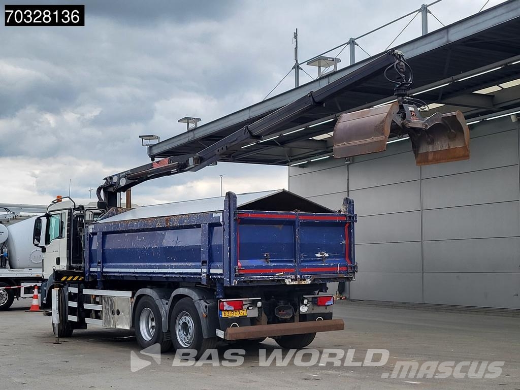 MAN TGS 28.360 TGS 6X2 NL-Truck HMF 1643 Z2 Crane 13m3 شاحنات قلابة