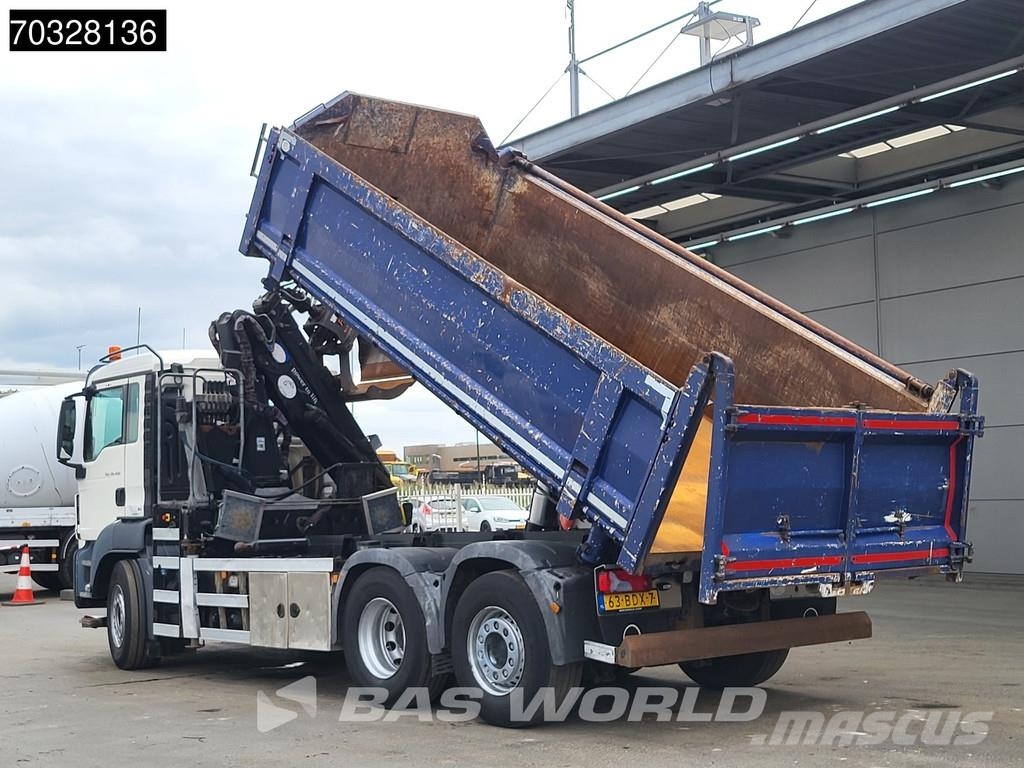 MAN TGS 28.360 TGS 6X2 NL-Truck HMF 1643 Z2 Crane 13m3 شاحنات قلابة