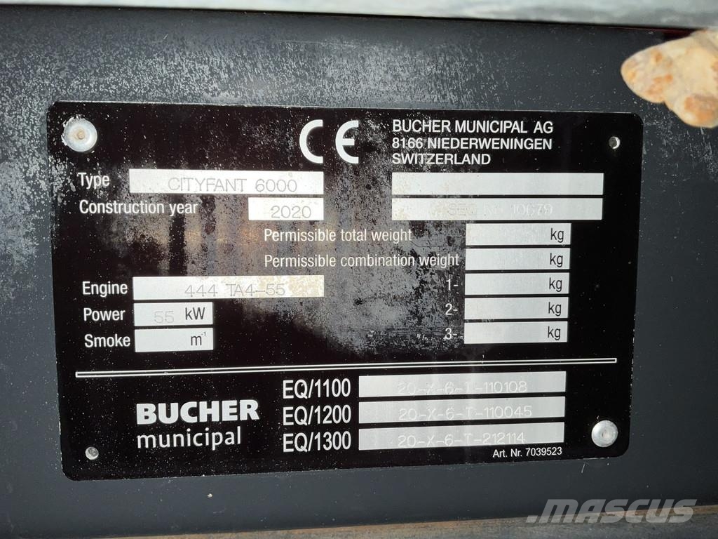 Mercedes-Benz Atego 1321 Euro 6 Bucher Cityfant 6000 Just 43.842 Lakaisuautot