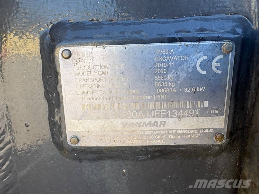 Yanmar SV 60 حفارات صغيرة أقل من 7 طن (حفارات صغيرة)