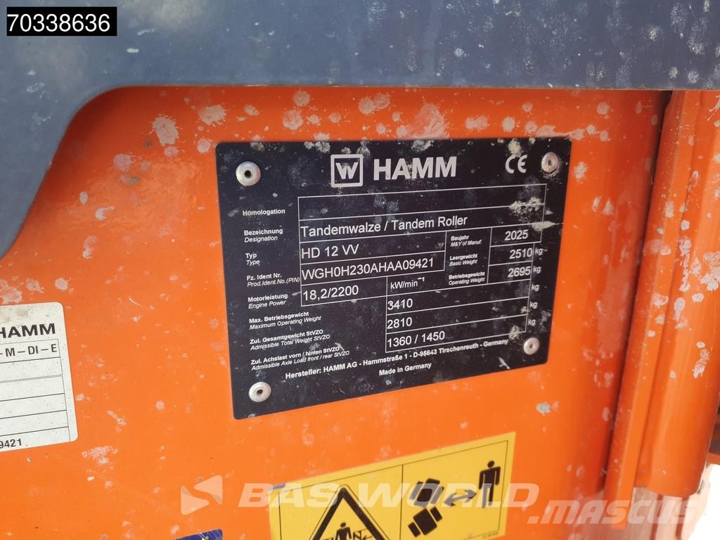 Hamm HD12 VV EPA / CE مداحل ثنائية الاسطوانة