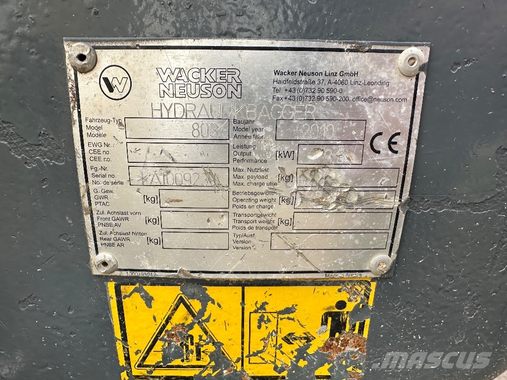 Neuson 803 Miniescavatori