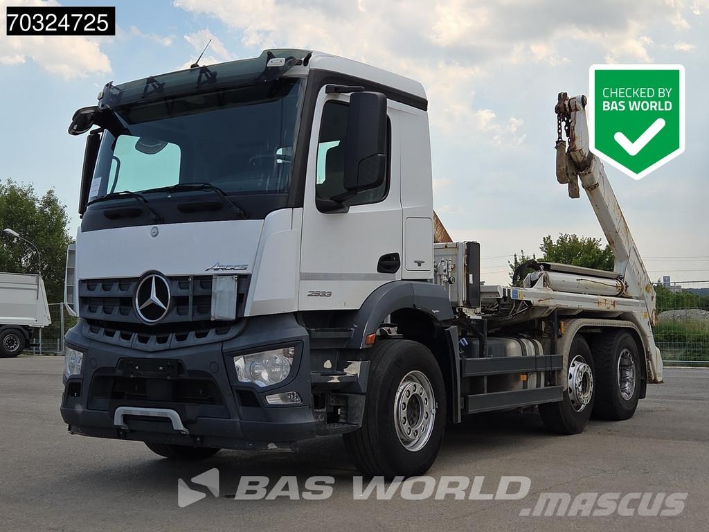 Mercedes-Benz Actros 2533 6X2 Meiller AK 16 MT Absetzkipper stee Nostovarsi-vaihtolavakuorma-autot
