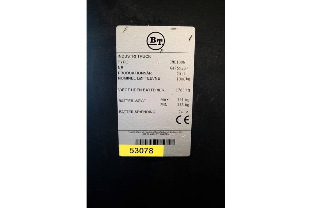 BT OME 100 N smidig plocktruck från BT 中端式装载机