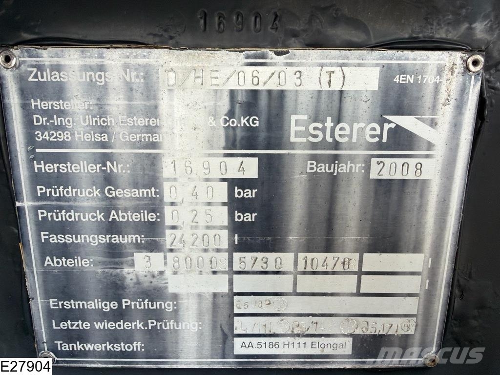 Esterer Tank 24200 L, 3 Comp, Fuel Tsisternhaagised