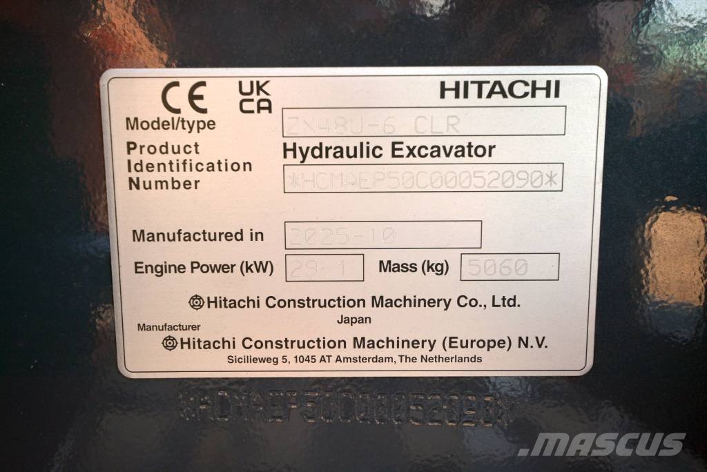 Hitachi ZX 48 U-6 حفارات صغيرة أقل من 7 طن (حفارات صغيرة)