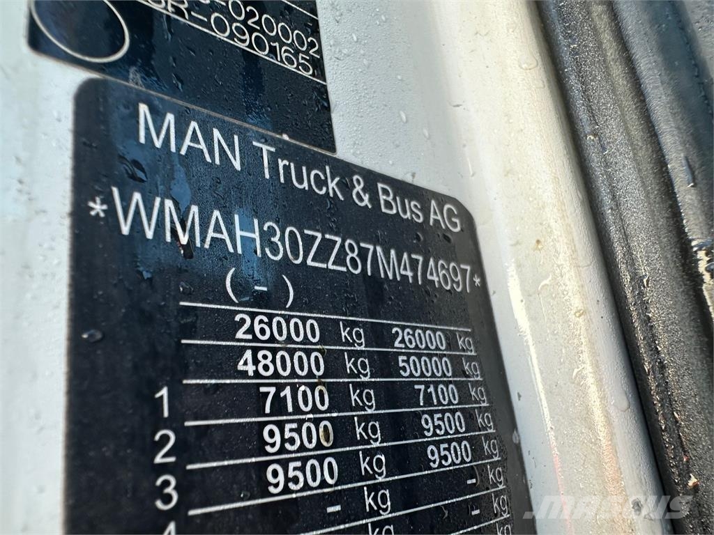 MAN TGA 26.480 6x4 threesided strickling 10m3, 697 Kipper