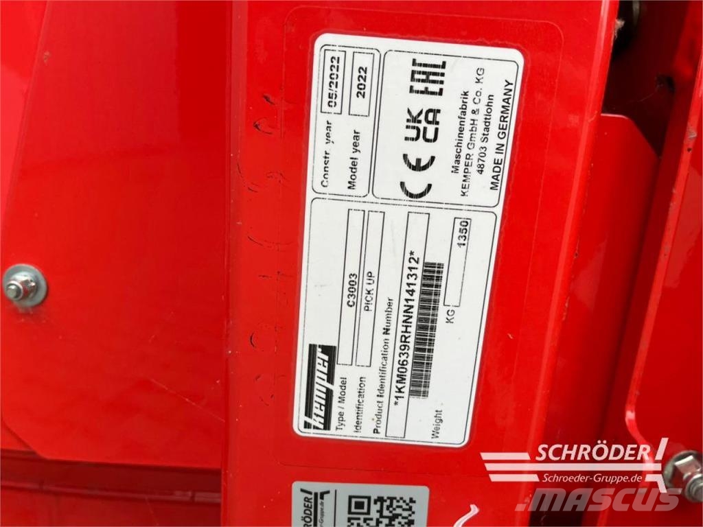 Kemper NEU | PICK UP C3003 MAXIMUM / CLAAS Комплектующие сельхозмашин для уборки сена