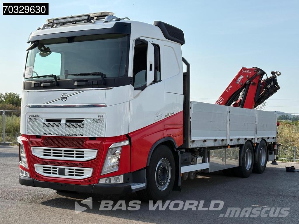 Volvo FH 500 FH 6X2 FASSI F195A 2.25 E-Dynamic Kran VEB+ Ciężarówki typu Platforma / Skrzynia