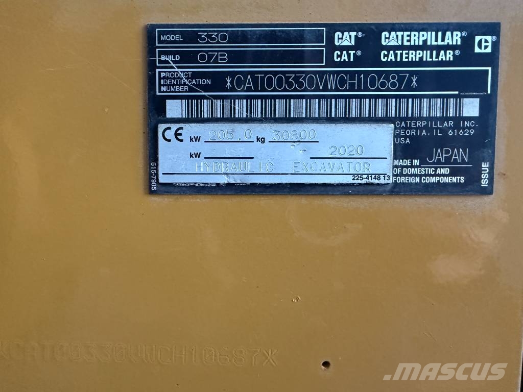 CAT 330 07B Paletli ekskavatörler