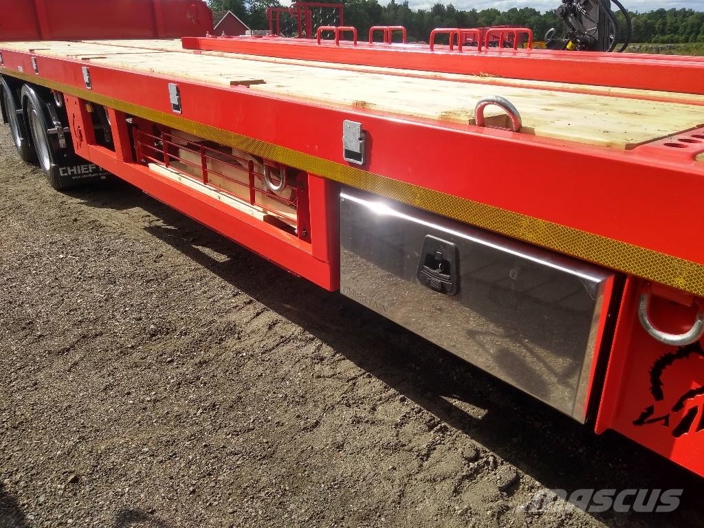 Chieftain 4-axl maskintransport 30 ton traktor Blokvogn