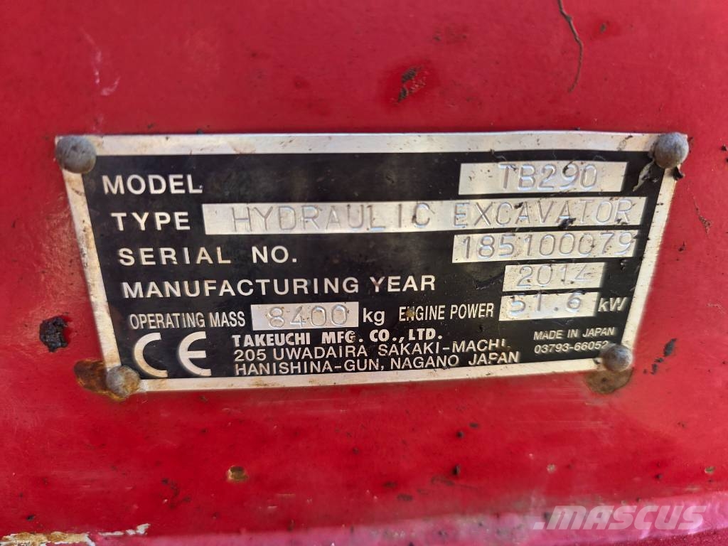 Takeuchi TB 290 Midibagger 7t - 12t