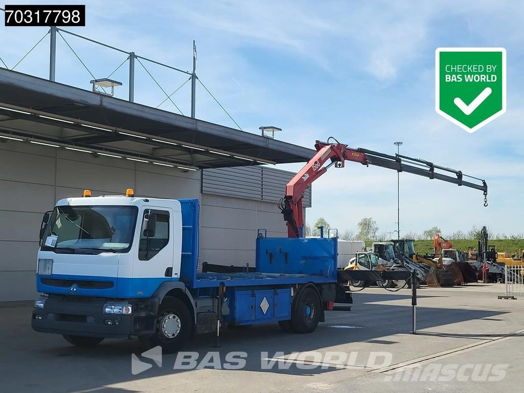 Renault Premium 370 4X2 HMF 1560 K4 Kran Crane Manual ADR Valníky/Sklápěcí bočnice