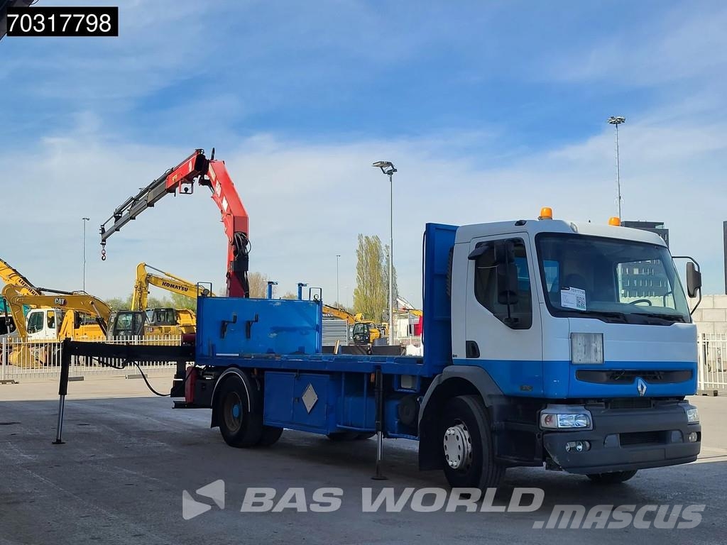 Renault Premium 370 4X2 HMF 1560 K4 Kran Crane Manual ADR Valníky/Sklápěcí bočnice