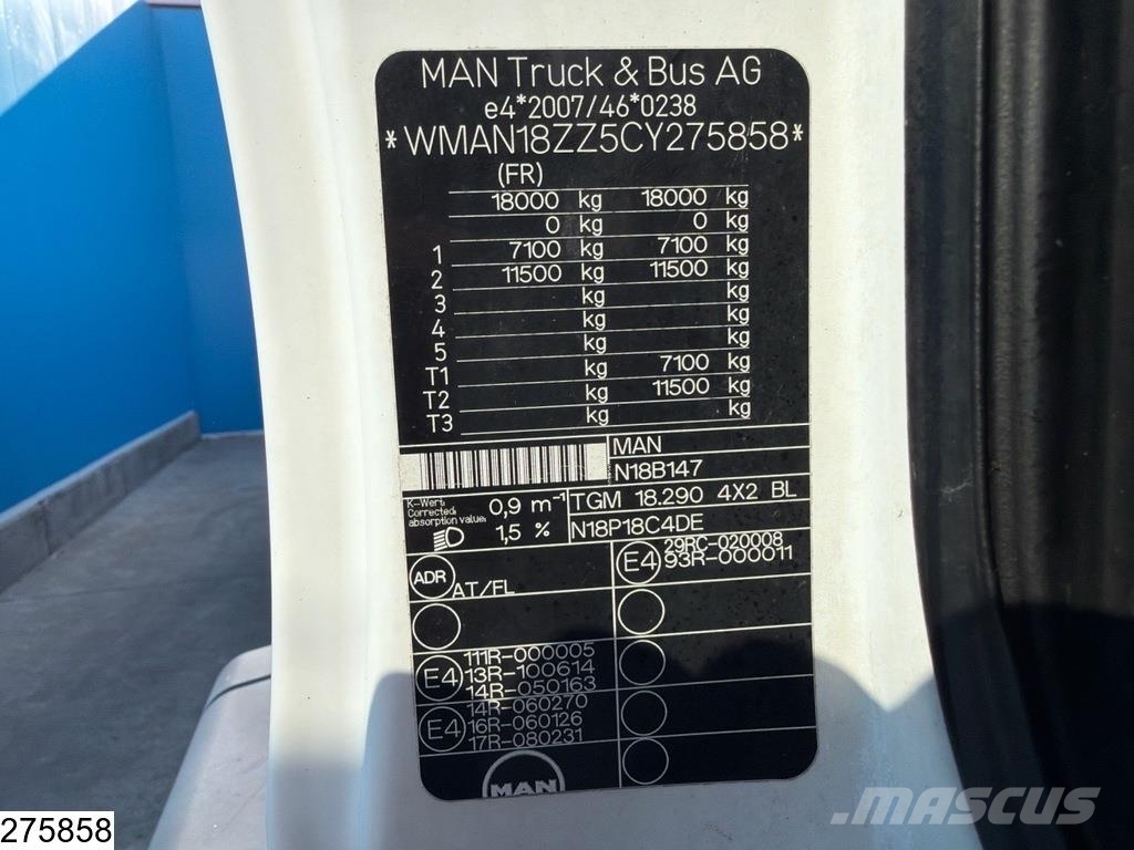 MAN TGM 18 290 EURO 5, Barneoud, 17737L, Handgeschakel Camiones cisterna