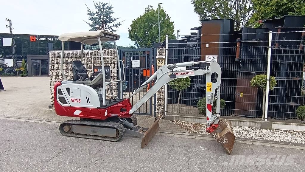 Takeuchi TB 216 Minibagger mit Löffel, Schnellwechsler MS01 Mini excavators < 7t (Mini diggers)