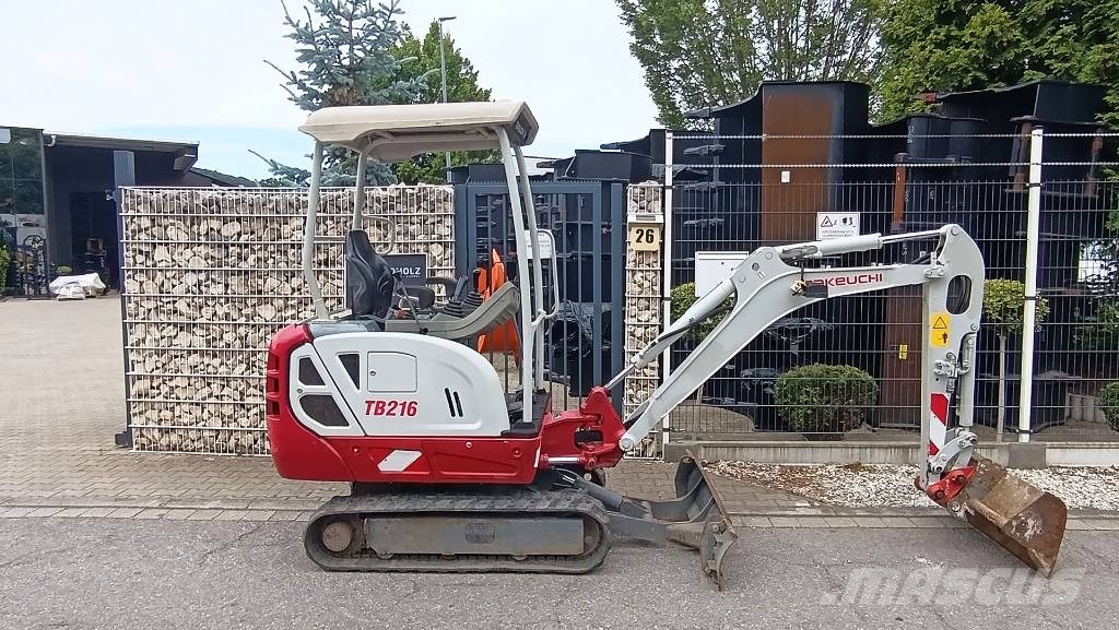 Takeuchi TB 216 Minibagger mit Löffel, Schnellwechsler MS01 Mini excavators < 7t (Mini diggers)