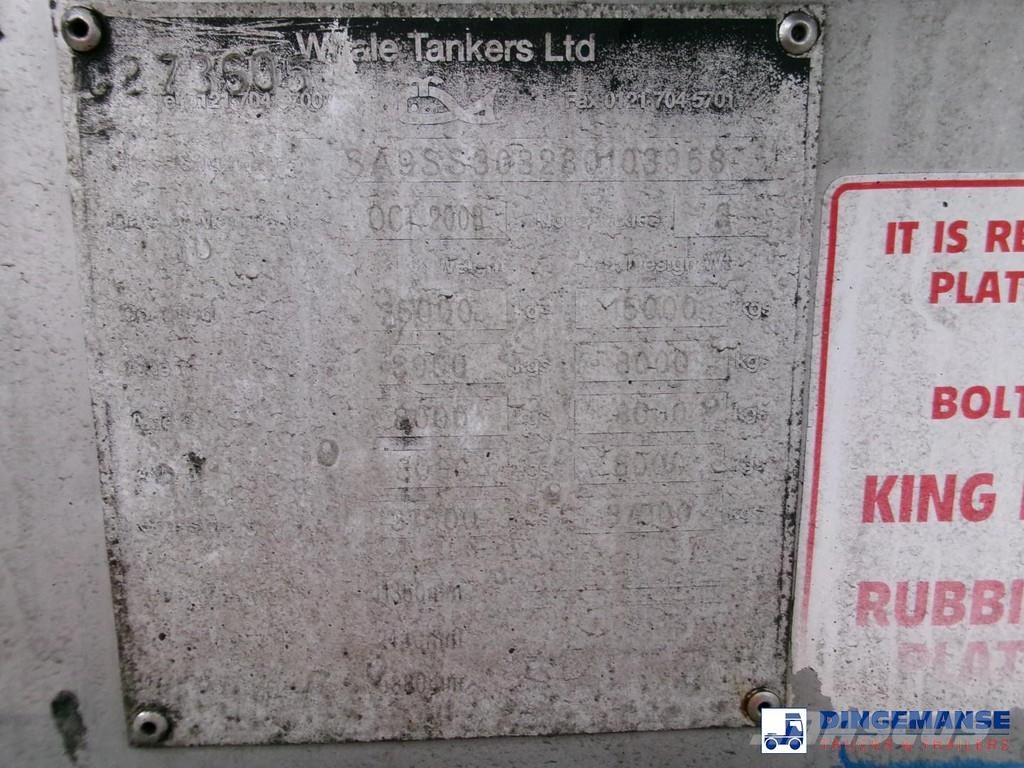 WHALE Vacuum tank inox 30 m3 / 1 comp + pump Poluprikolice cisterne