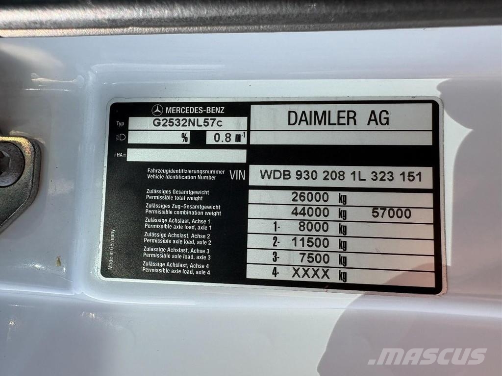 Mercedes-Benz Actros 2632 + FASSI F210--2X EXT. + REMOTE + HYDRA Nákladní vozy na přepravu automobilů
