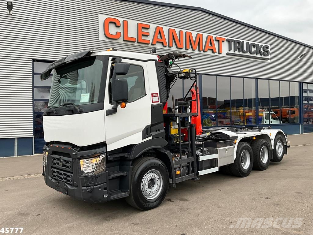 Renault C 460 Euro 6 8x4 Palfinger 19 Tonmeter laadkraan Abrollkipper