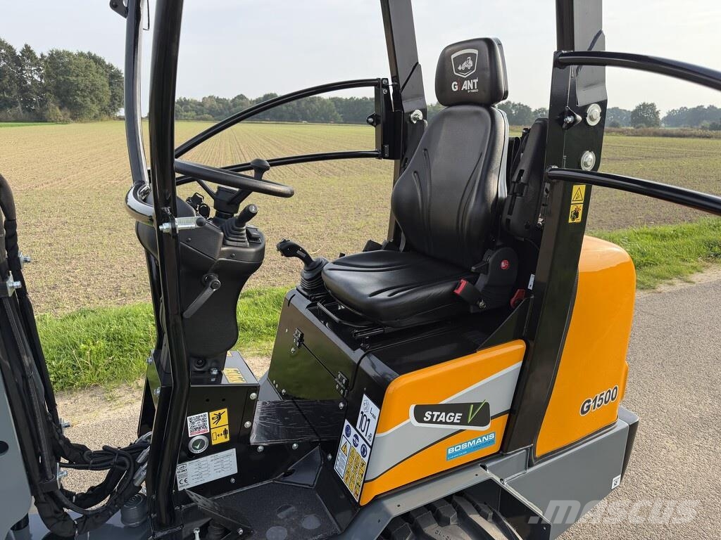 GiANT G1500 minishovel / kniklader NIEUW (vast dak, hoge Gumikerekes homlokrakodók