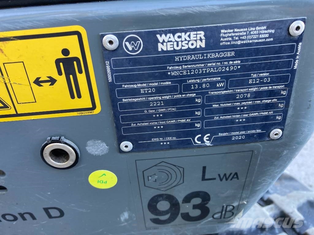 Wacker Neuson ET 20 Minikoparki