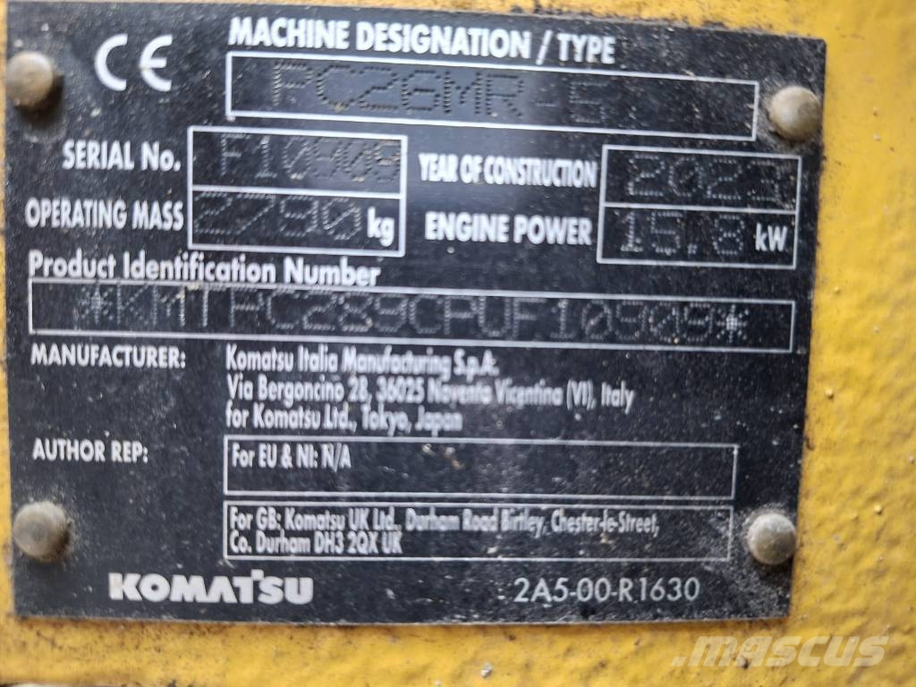 Komatsu PC26MR-5 Mini bagri <7t
