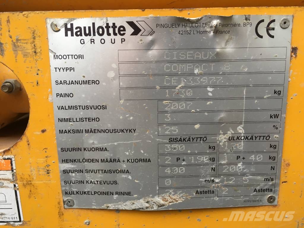 Haulotte COMPACT 8 V-2939 EO Вертикальні щоглові підйомники